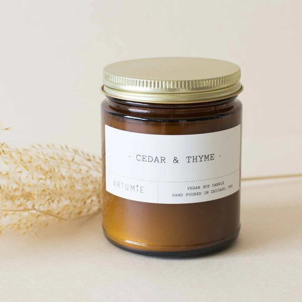 Cedar & Thyme 9 oz Soy Candle