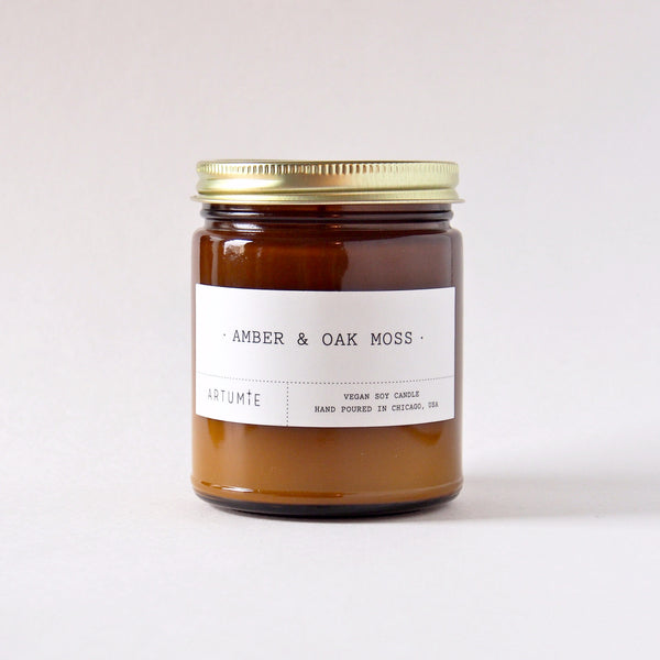 Amber & Oak Moss 9 oz Soy Candle