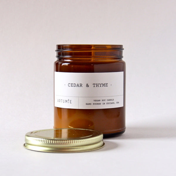 Cedar & Thyme 9 oz Soy Candle