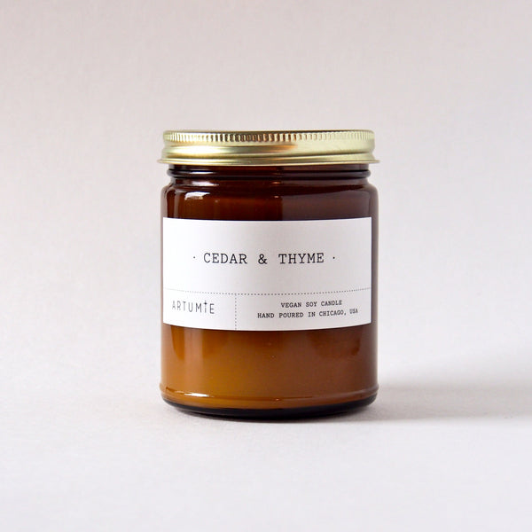 Cedar & Thyme 9 oz Soy Candle